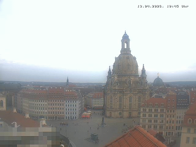 Archiv Foto Webcam Dresden - Frauenkirche und Neumarkt