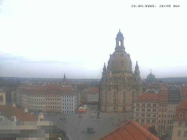 Archiv Foto Webcam Dresden - Frauenkirche und Neumarkt