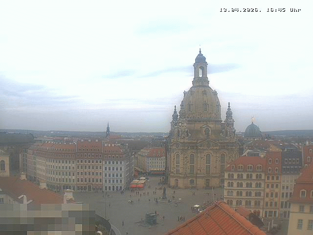 Archiv Foto Webcam Dresden - Frauenkirche und Neumarkt
