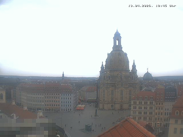 Archiv Foto Webcam Dresden - Frauenkirche und Neumarkt