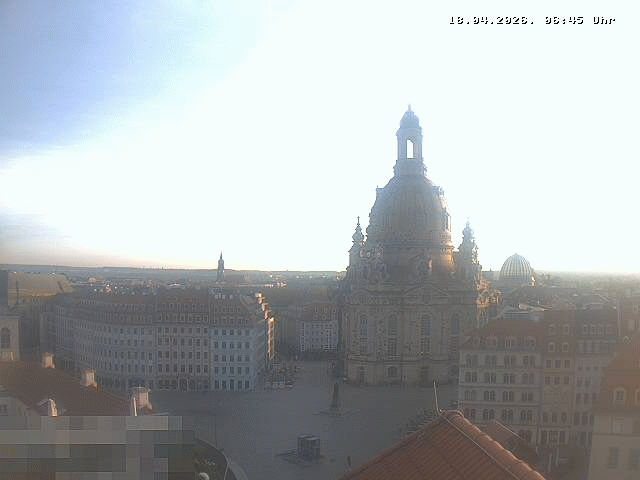 Archiv Foto Webcam Dresden - Frauenkirche und Neumarkt