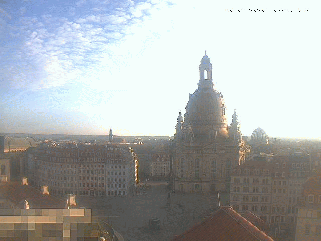 Archiv Foto Webcam Dresden - Frauenkirche und Neumarkt