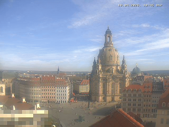 Archiv Foto Webcam Dresden - Frauenkirche und Neumarkt