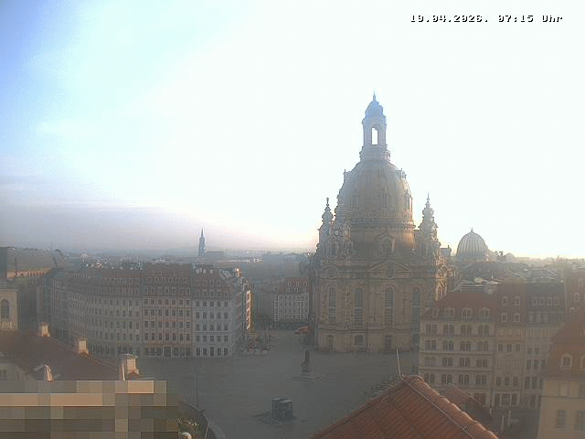 Archiv Foto Webcam Dresden - Frauenkirche und Neumarkt