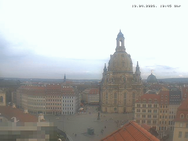 Archiv Foto Webcam Dresden - Frauenkirche und Neumarkt