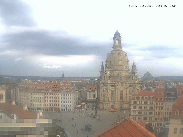Archiv Foto Webcam Dresden - Frauenkirche und Neumarkt