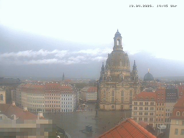 Archiv Foto Webcam Dresden - Frauenkirche und Neumarkt