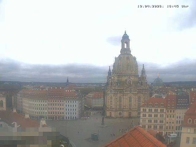 Archiv Foto Webcam Dresden - Frauenkirche und Neumarkt