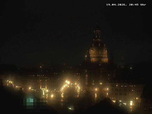 Archived image Webcam Dresden - Frauenkirche and Neumarkt square
