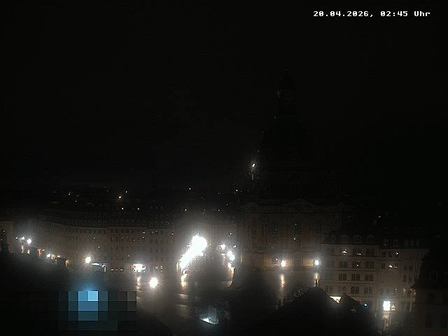 Archiv Foto Webcam Dresden - Frauenkirche und Neumarkt