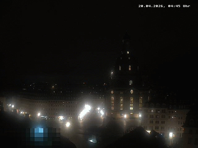 Archiv Foto Webcam Dresden - Frauenkirche und Neumarkt