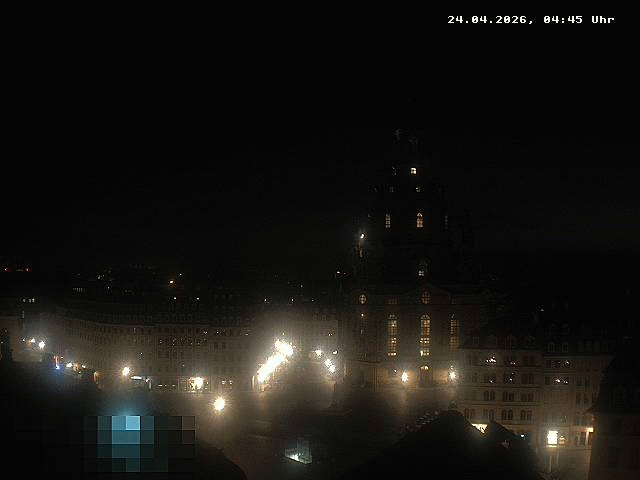 Archiv Foto Webcam Dresden - Frauenkirche und Neumarkt