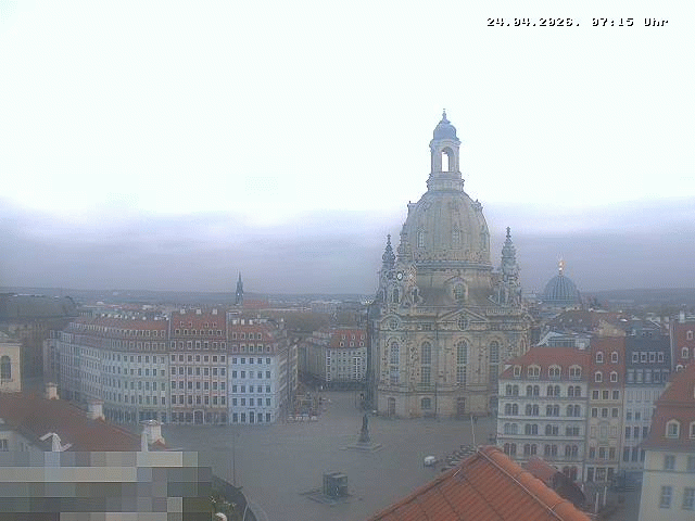 Archived image Webcam Dresden - Frauenkirche and Neumarkt square