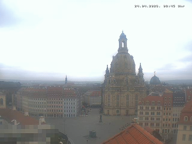 Archived image Webcam Dresden - Frauenkirche and Neumarkt square