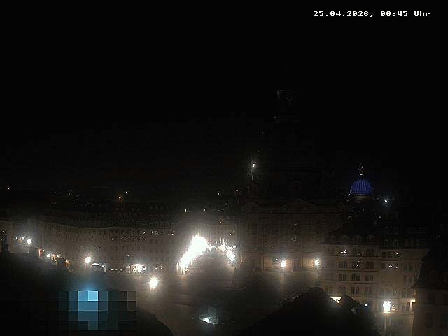 Archived image Webcam Dresden - Frauenkirche and Neumarkt square