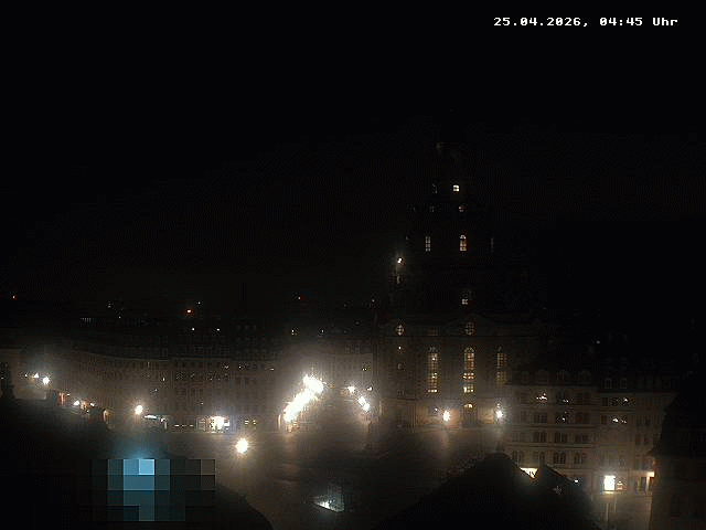 Archived image Webcam Dresden - Frauenkirche and Neumarkt square