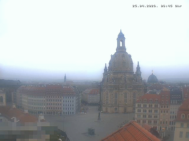 Archived image Webcam Dresden - Frauenkirche and Neumarkt square