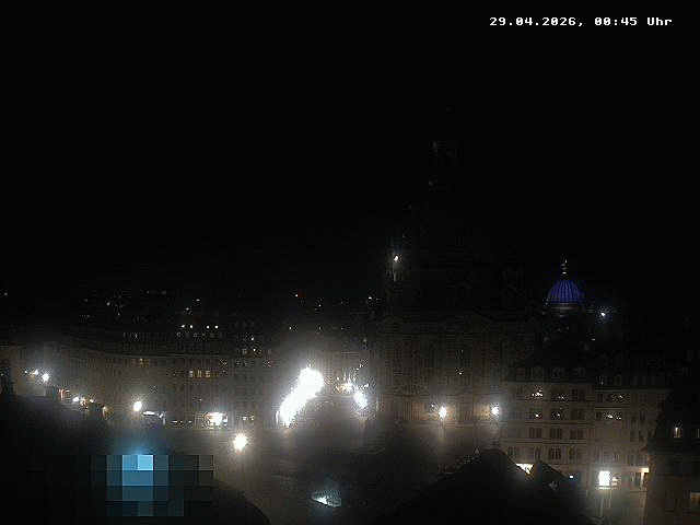 Archiv Foto Webcam Dresden - Frauenkirche und Neumarkt