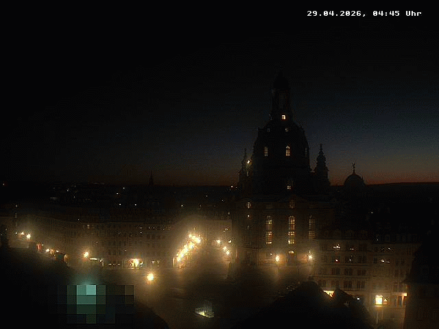 Archiv Foto Webcam Dresden - Frauenkirche und Neumarkt