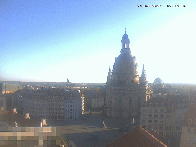 Archiv Foto Webcam Dresden - Frauenkirche und Neumarkt