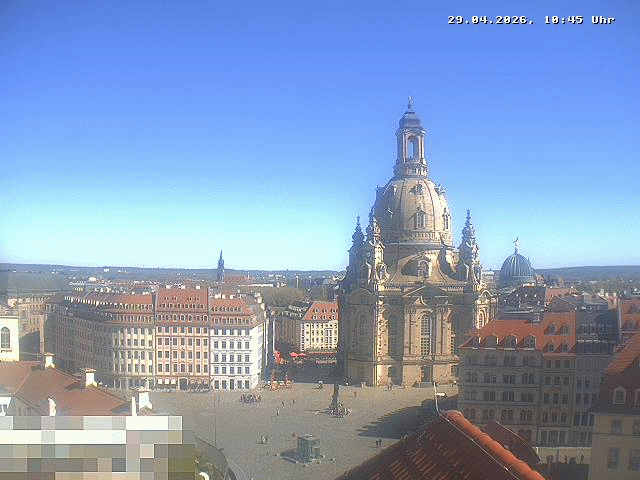 Archiv Foto Webcam Dresden - Frauenkirche und Neumarkt