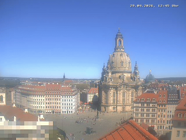 Archiv Foto Webcam Dresden - Frauenkirche und Neumarkt