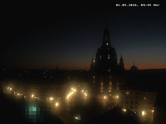 Archiv Foto Webcam Dresden - Frauenkirche und Neumarkt