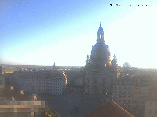 Archiv Foto Webcam Dresden - Frauenkirche und Neumarkt