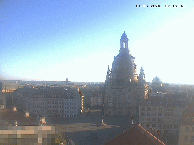 Archiv Foto Webcam Dresden - Frauenkirche und Neumarkt