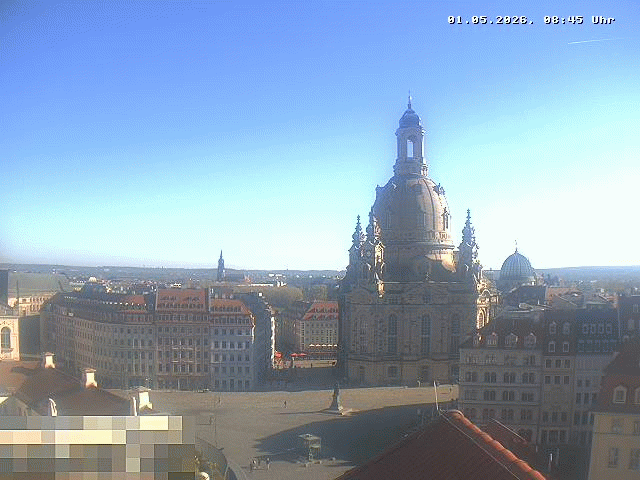 Archiv Foto Webcam Dresden - Frauenkirche und Neumarkt