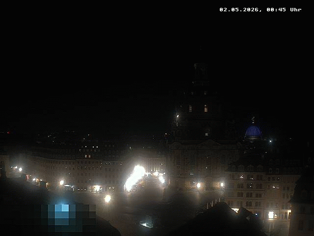 Archiv Foto Webcam Dresden - Frauenkirche und Neumarkt