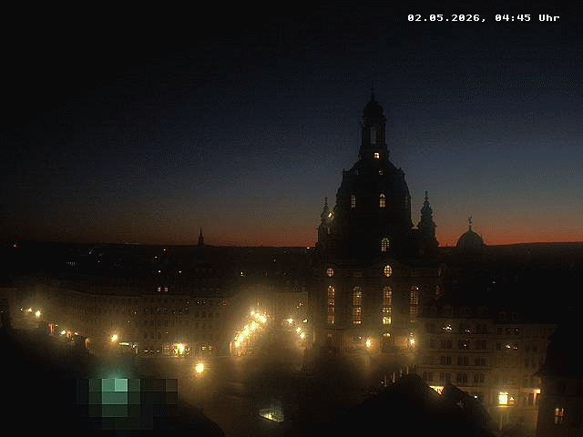 Archiv Foto Webcam Dresden - Frauenkirche und Neumarkt