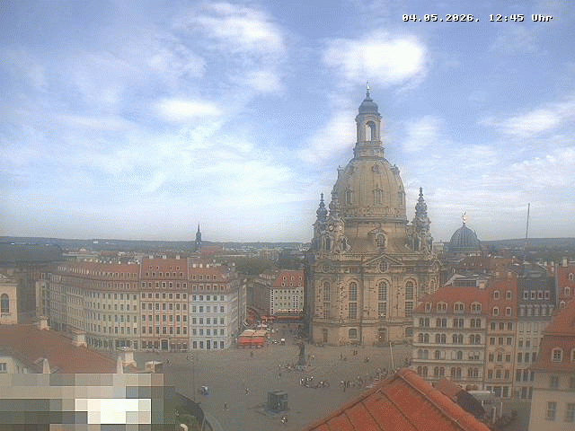 Archiv Foto Webcam Dresden - Frauenkirche und Neumarkt