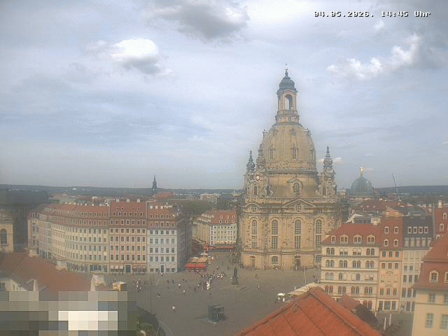 Archiv Foto Webcam Dresden - Frauenkirche und Neumarkt