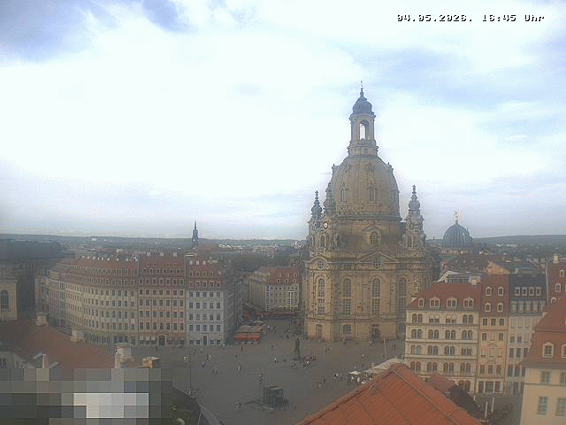 Archiv Foto Webcam Dresden - Frauenkirche und Neumarkt