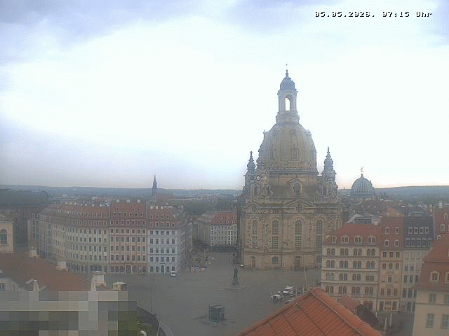 Archiv Foto Webcam Dresden - Frauenkirche und Neumarkt