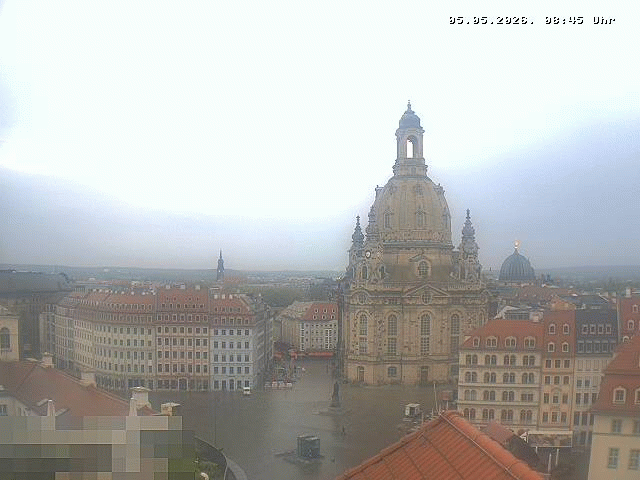 Archiv Foto Webcam Dresden - Frauenkirche und Neumarkt