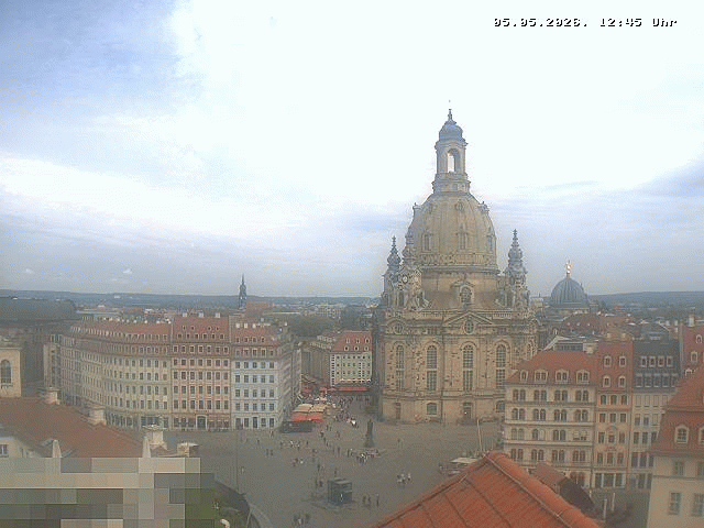 Archiv Foto Webcam Dresden - Frauenkirche und Neumarkt