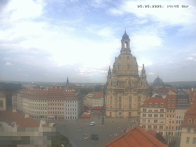 Archiv Foto Webcam Dresden - Frauenkirche und Neumarkt