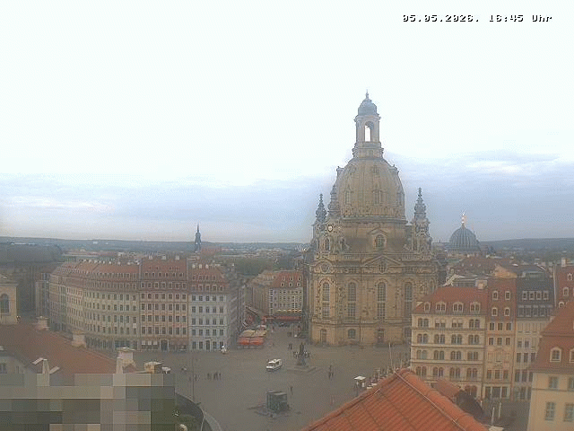 Archiv Foto Webcam Dresden - Frauenkirche und Neumarkt