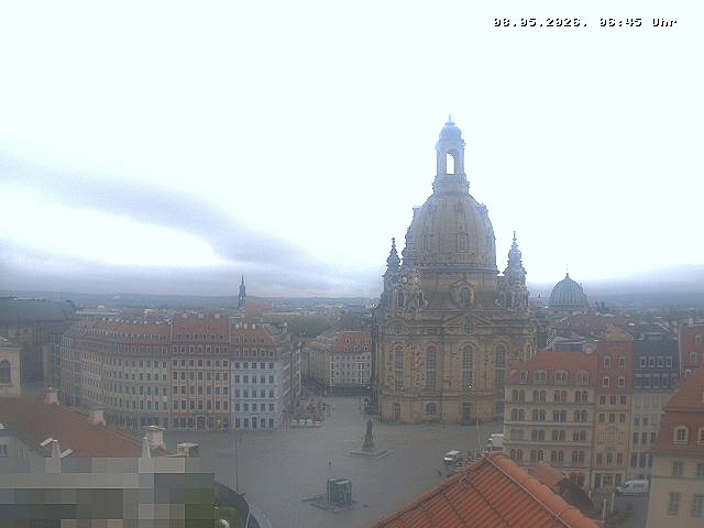 Archiv Foto Webcam Dresden - Frauenkirche und Neumarkt