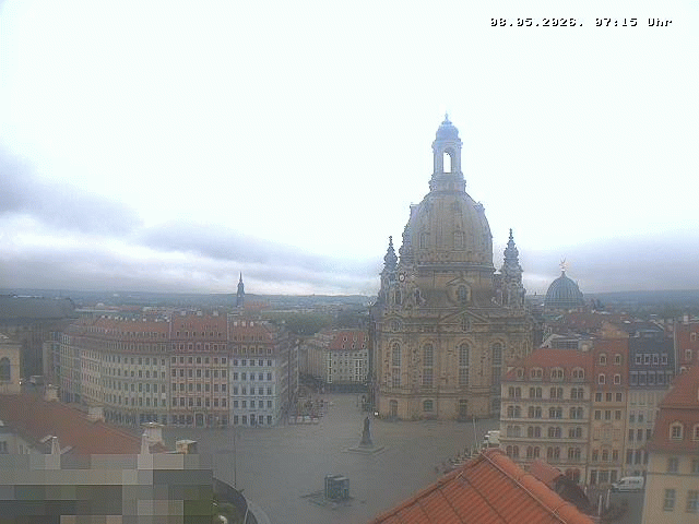 Archiv Foto Webcam Dresden - Frauenkirche und Neumarkt