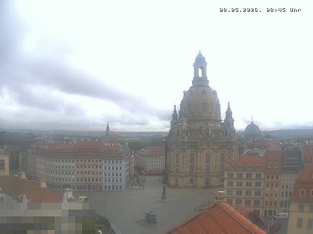 Archiv Foto Webcam Dresden - Frauenkirche und Neumarkt