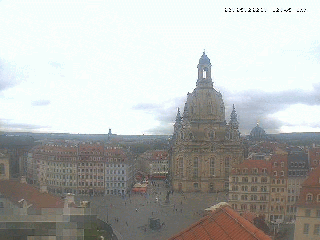 Archiv Foto Webcam Dresden - Frauenkirche und Neumarkt