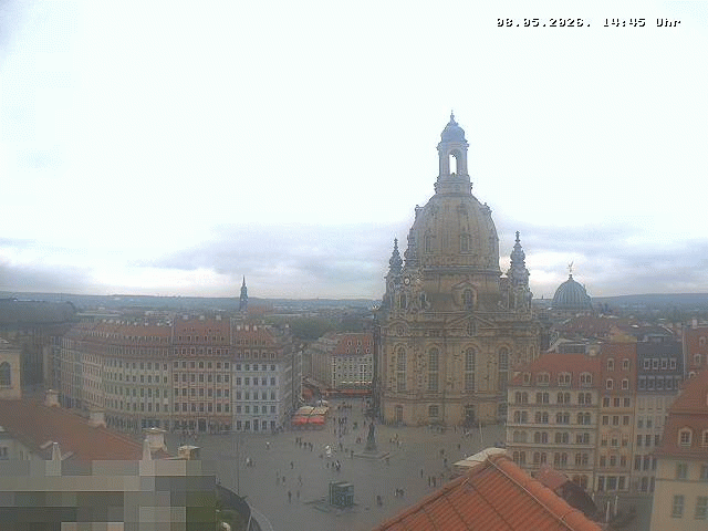 Archiv Foto Webcam Dresden - Frauenkirche und Neumarkt