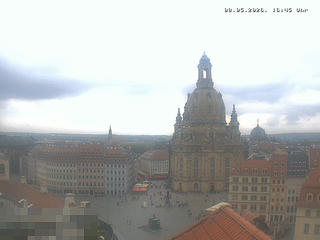 Archiv Foto Webcam Dresden - Frauenkirche und Neumarkt