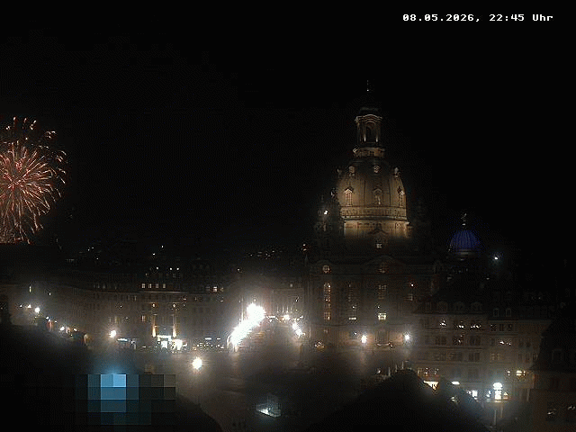 Archiv Foto Webcam Dresden - Frauenkirche und Neumarkt