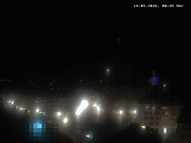 Archiv Foto Webcam Dresden - Frauenkirche und Neumarkt