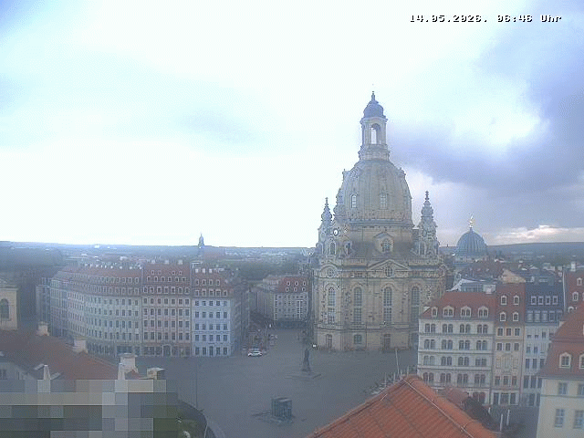 Archiv Foto Webcam Dresden - Frauenkirche und Neumarkt