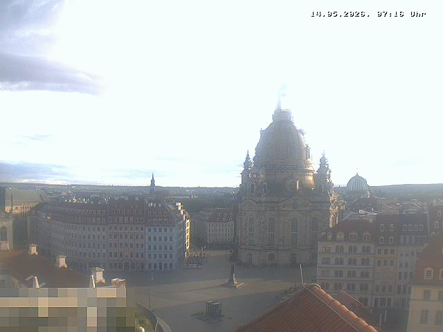 Archiv Foto Webcam Dresden - Frauenkirche und Neumarkt